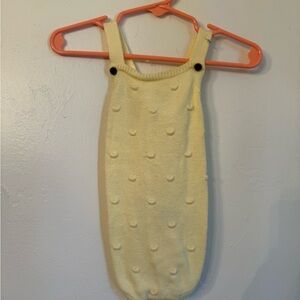 Janie and Jack light yellow Knit Baby bubble  Romper
